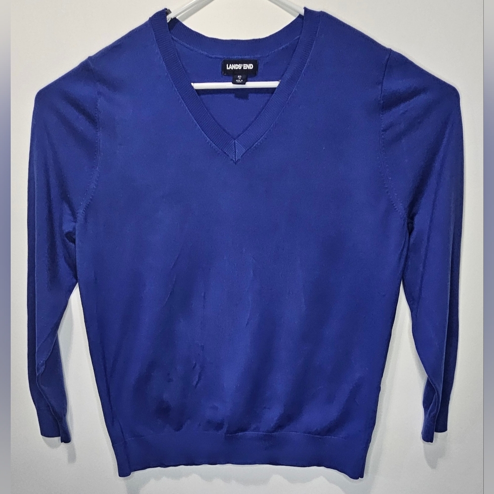 Lands End Men's Blue Crewneck Sweater XL 18